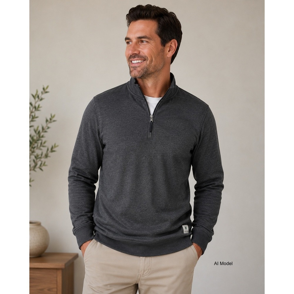 Linksould Quarter Zip Pullover Mens Small Performance Golf Heather Gray